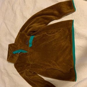 Patagonia Pullover - Women’s Large - teal/brown